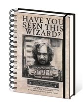 A5 blok-zápisník Harry Potter: Wanted Sirius Black kroužková vazba (14,8 x 21 cm)