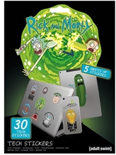 Samolepky na elektroniku Rick and Morty: Adventures (5 listů 30 kusů, 17 x 23 cm)