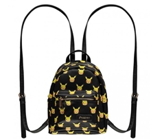 Dámský batoh Pokémon: Pikachu (21 x 27 x 12 cm objem 6,8 litrů) černý polyuretan