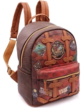 Městský batoh Harry Potter: Railway - erb Bradavic (objem 13,5 litrů 28 x 31 x 15,5 cm) hnědý polyuretan
