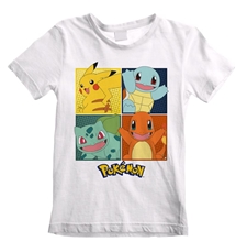 Dětské tričko Pokémon: Squares (7-8 let) bílé bavlna