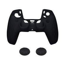 Silicone Case for Dualsense Controller + Thumb Grips - Black (PS5)