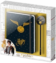Poznámkový blok s propiskou Harry Potter: Křídla zlatonky set 2 kusy (blok 14,8 x 19 cm)
