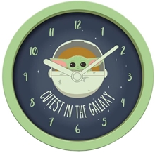 Stolní hodiny Star Wars Hvězdné Války The Mandalorian: Baby Yoda (průměr 12 cm)