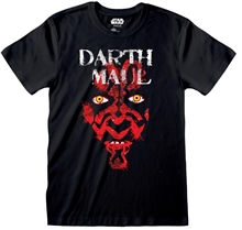 Pánské tričko Star Wars Hvězdné války: Darth Maul Face (M) černá bavlna