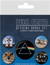 Placky Pink Floyd set 5 kusů: Albums (průměr 25 mm,38 mm)