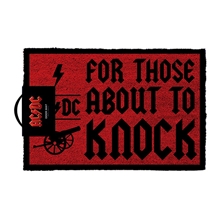 Rohožka AC/DC: For Those About To Knock (60 x 40 cm) červená