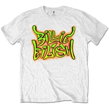 Dětské tričko Billie Eilish: Graffiti (9-10 let) bílé bavlna