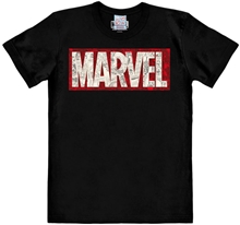 Pánské tričko Marvel: Comic Block Logo (L) černá bavlna
