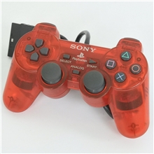 Sony Dualshock Controller Transparent Red (PS2) (BAZAR)