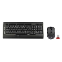 A4Tech 9300F, Keyboard Set with Wireless Optical Mouse, AAA, CZ/US, Classic, 2.4 [GHz], Wireless, Black (SALE)